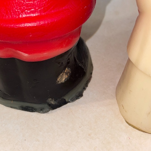 Vintage Lot of 11 Gurley ? Christmas Green Hat Snowman Tree Reindeer Wax Candles - Picture 9 of 16